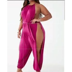 Plus Size Halter Jumpsuit